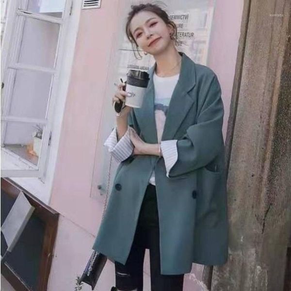 new spring autumn 2020 korean women formal lady office work suit blazers female pockets slim solid color coats chic b291, White;black
new spring autumn 2020 korean women formal lady office work suit blazers female pockets slim solid color coats chic b291, White;black