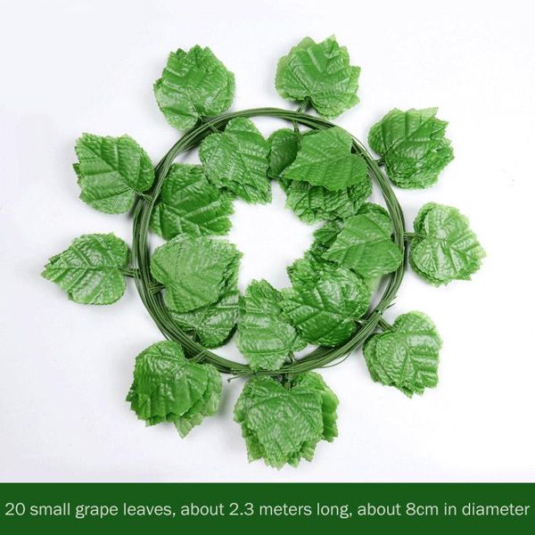 230см зеленый шелк искусственный висит плющ листьев гирлянды растения лоза листья 1 шт. diy для домашнего украшения ванной комнаты сад вечер