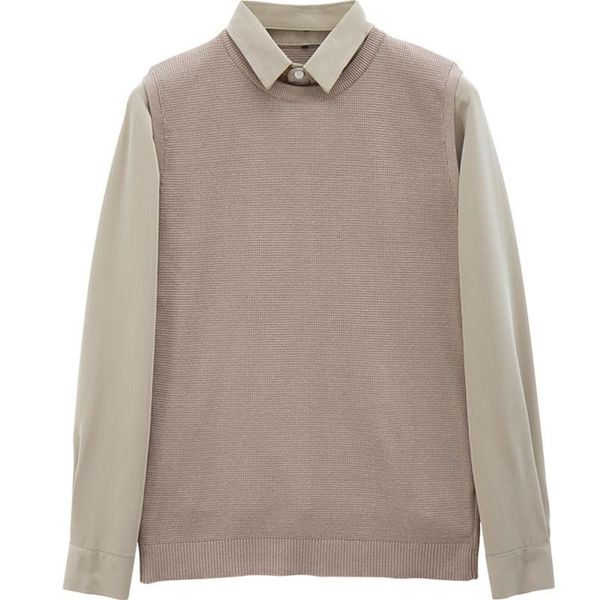 shirt collar shirt-sleeves pullovers sweater for men thick winter keep warm spliced man clothing casual business backing shirt, White;black
shirt collar shirt-sleeves pullovers sweater for men thick winter keep warm spliced man clothing casual business backing shirt, White;black