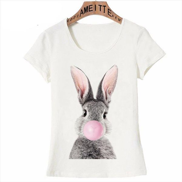 colorful baby rabbit with flower crown prints t shirt summer fashion womens short sleeve cute animal design funny tee gilr, White
colorful baby rabbit with flower crown prints t shirt summer fashion womens short sleeve cute animal design funny tee gilr, White