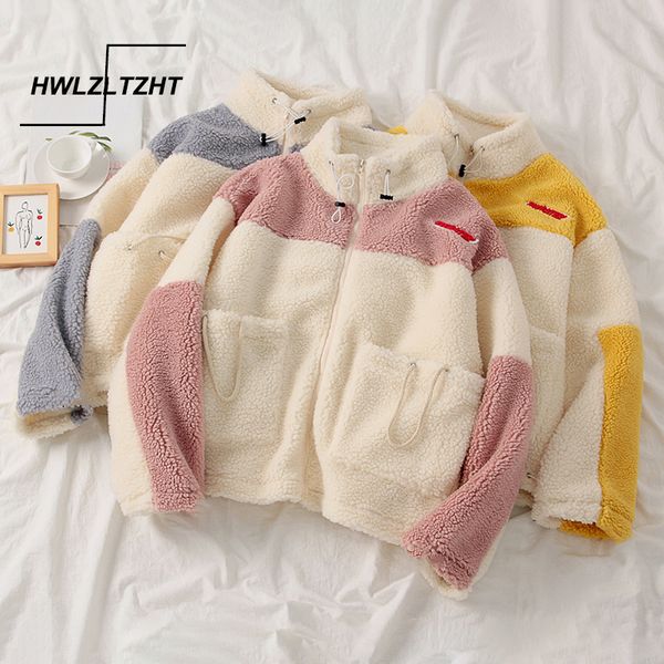 autumn new lambswool coats large sizes winter warm women parker patchwork sheepskin coat casual baseball jacket women 201026, Black;brown
autumn new lambswool coats large sizes winter warm women parker patchwork sheepskin coat casual baseball jacket women 201026, Black;brown