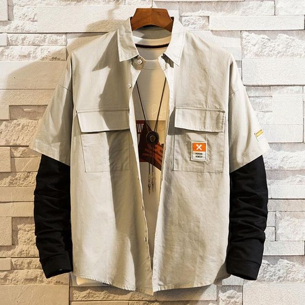 harajuku shirt long sleeve men social workwear lapel button patchwork chic street casual blouse brand shirts men harajuku camisa1, White;black
harajuku shirt long sleeve men social workwear lapel button patchwork chic street casual blouse brand shirts men harajuku camisa1, White;black