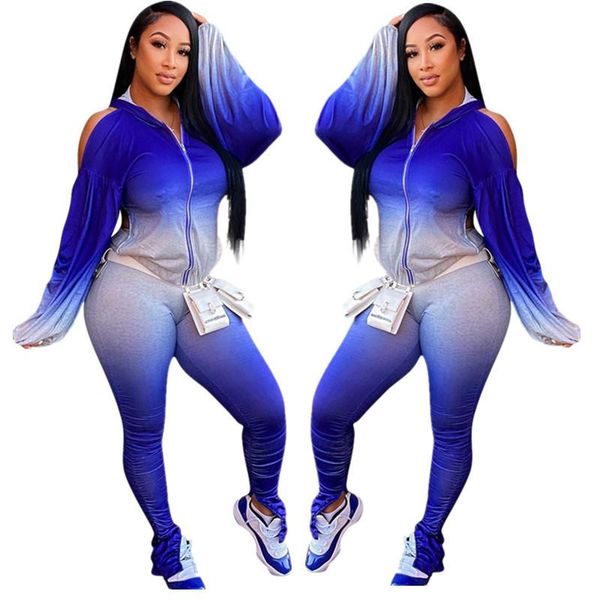 gradient color printing women backless two piece sets autumn hoodes lantern sleeve zipper coats skinny casual pants outfits, Gray
gradient color printing women backless two piece sets autumn hoodes lantern sleeve zipper coats skinny casual pants outfits, Gray