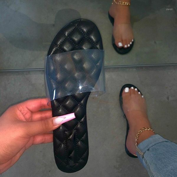 slippers women flat heel transparent upper pu solid insole sewing fashion casual slides outdoor ladies shoes zapatos de mujer1, Black
slippers women flat heel transparent upper pu solid insole sewing fashion casual slides outdoor ladies shoes zapatos de mujer1, Black