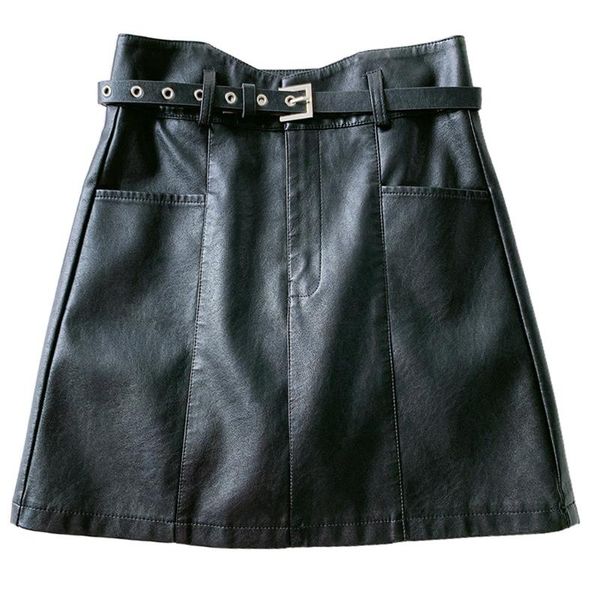 skirts women faux leather high waist a-line button zipper mini skirt with belt pockets, Black
skirts women faux leather high waist a-line button zipper mini skirt with belt pockets, Black