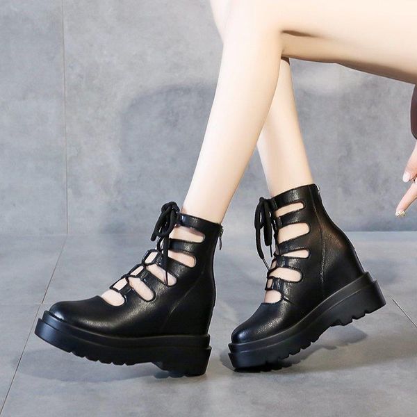 2020 spring and summer new boots female tide hollow single shoes casual thick-soled increased breathable boots x4091, Black
2020 spring and summer new boots female tide hollow single shoes casual thick-soled increased breathable boots x4091, Black