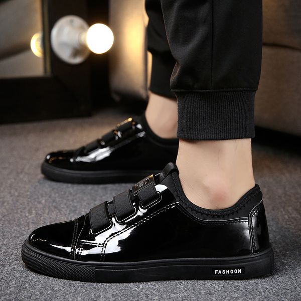glossy leather informal shoes banquet light erkek ayakkabi men leisure shoes resistant male hook&loop casual sports footwear 201125, Black
glossy leather informal shoes banquet light erkek ayakkabi men leisure shoes resistant male hook&loop casual sports footwear 201125, Black