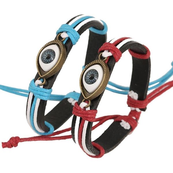 charm bracelets fashion blue turkish eye leather bracelet braided alloy for men women lucky jewelry gifts wholesale, Golden;silver
charm bracelets fashion blue turkish eye leather bracelet braided alloy for men women lucky jewelry gifts wholesale, Golden;silver
