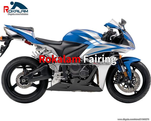 for honda cbr600rr 2007 2008 cbr 600rr cbr 600 rr 07-08 f5 blue silver spare motorcycle fairing (injection molding)