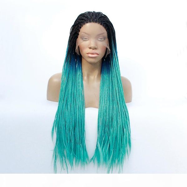 high density braided lace front wig black blue green three tones fiber braids glueless synthetic lace front wig for women
high density braided lace front wig black blue green three tones fiber braids glueless synthetic lace front wig for women