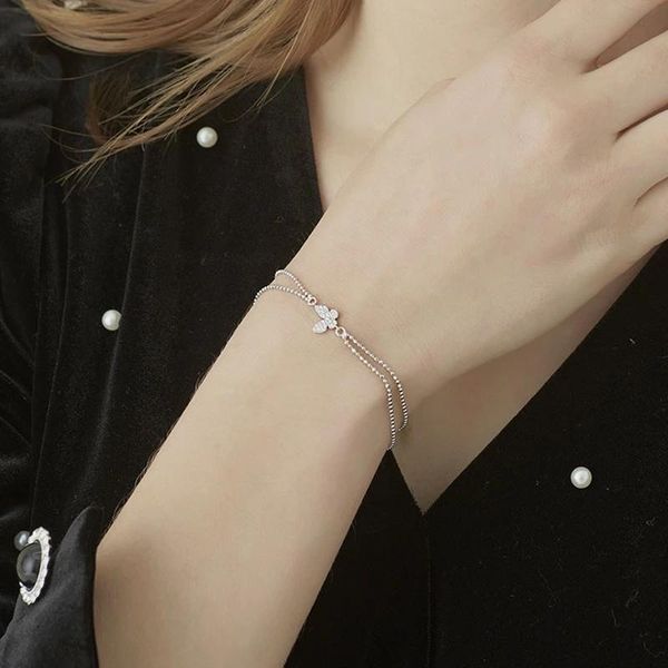 link, chain round sequins double for women simple bracelet korea style fine jewelry gift, Black
link, chain round sequins double for women simple bracelet korea style fine jewelry gift, Black