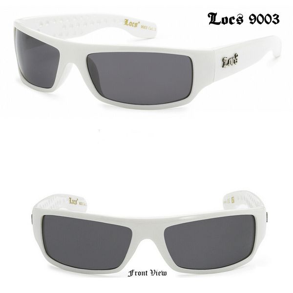 frame flat new gangster chicano bandana locs printed sunglasses, White;black