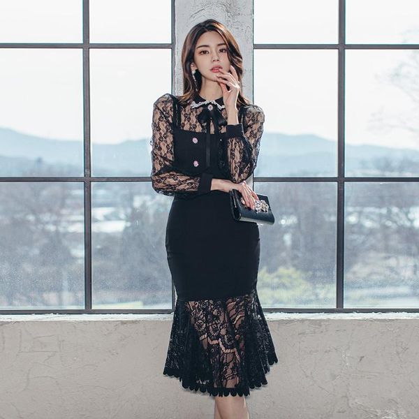 women's tracksuits two-piece aristocratic temperament lace stitching skirt outfit, Gray
women's tracksuits two-piece aristocratic temperament lace stitching skirt outfit, Gray