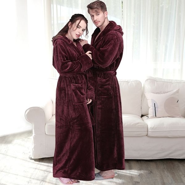 women winter plus size long warm flannel kimono hooded bathrobe bridesmaid coral fleece bath robe dressing gown men sleepwear 210203, Black;red
women winter plus size long warm flannel kimono hooded bathrobe bridesmaid coral fleece bath robe dressing gown men sleepwear 210203, Black;red