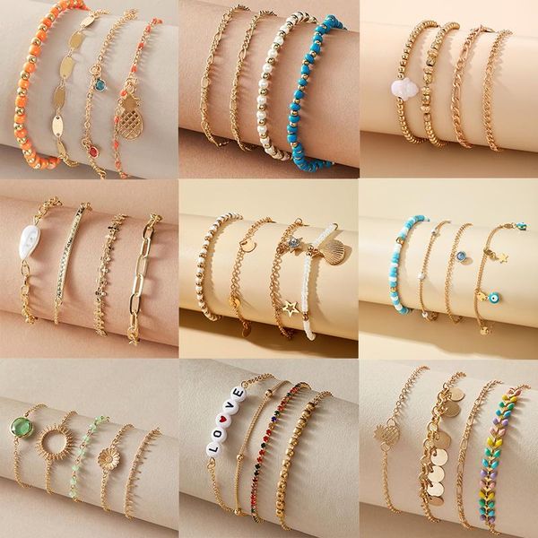 huatang 9 style boho multilayer adjustable bracelet set for women crystal star blue beaded shell charms female cuff jewelry gift, Golden;silver
huatang 9 style boho multilayer adjustable bracelet set for women crystal star blue beaded shell charms female cuff jewelry gift, Golden;silver