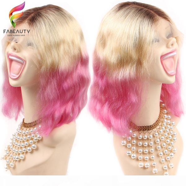 ombre1b 613 pink lace front human hair wig pre plucked brazilian natural wave short bob wigs with baby hair 13*4 lace remy wig, Black
ombre1b 613 pink lace front human hair wig pre plucked brazilian natural wave short bob wigs with baby hair 13*4 lace remy wig, Black