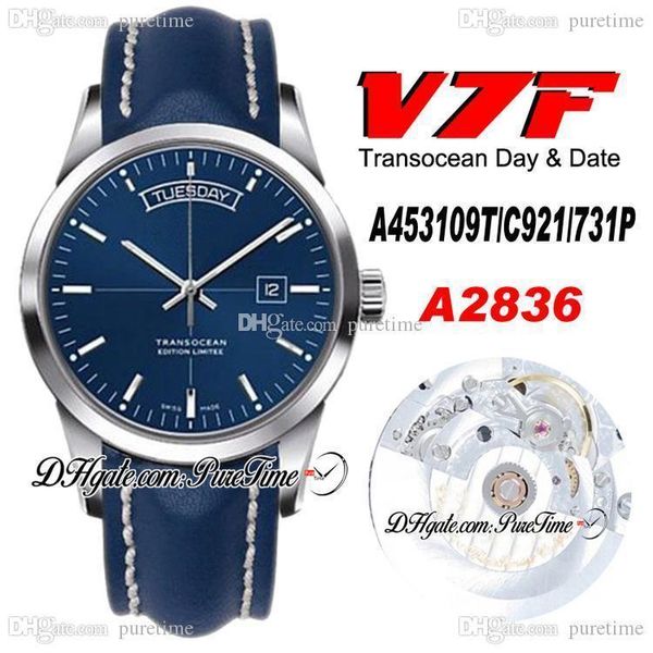 2020 v7f transpocean day date a453109t eta a2836 автоматические мужские часы синий циферблат синяя кожа с белой линией лучшее издание новый, Slivery;brown
2020 v7f transpocean day date a453109t eta a2836 автоматические мужские часы синий циферблат синяя кожа с белой линией лучшее издание новый, Slivery;brown