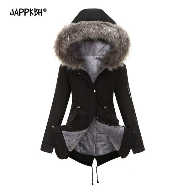 faux big fur collar hooded jacket women casual thick warm autumn winter cotton coat female oversize velvet long parkas 3xl 201028, Black
faux big fur collar hooded jacket women casual thick warm autumn winter cotton coat female oversize velvet long parkas 3xl 201028, Black