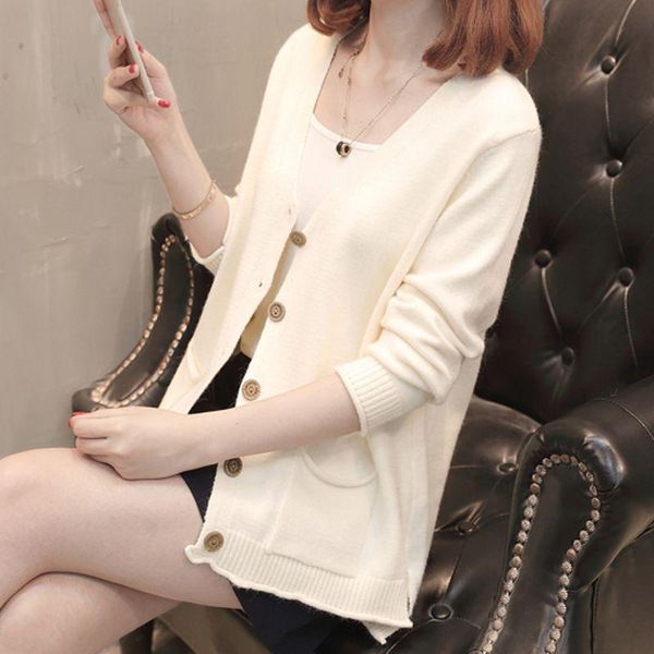 women's knits & tees winter clothes women sweater single-breasted cardigan solid color knit coat, White
women's knits & tees winter clothes women sweater single-breasted cardigan solid color knit coat, White