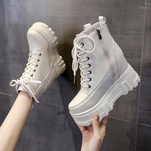 women ankle boots wedges female lace up platforms 2021 autumn winter leather woman high heels boots size 34-39 botas mujer1, Black
women ankle boots wedges female lace up platforms 2021 autumn winter leather woman high heels boots size 34-39 botas mujer1, Black