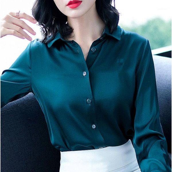 women's blouses & shirts 2021 women office work female elegant silk satin long sleeve button lady blouse plus size 4xl k20, White
women's blouses & shirts 2021 women office work female elegant silk satin long sleeve button lady blouse plus size 4xl k20, White