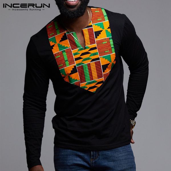 2020 fashion clothing men t shirt printing long sleeve ethnic style v neck african dashiki t-shirts hombre incerun, White;black
2020 fashion clothing men t shirt printing long sleeve ethnic style v neck african dashiki t-shirts hombre incerun, White;black