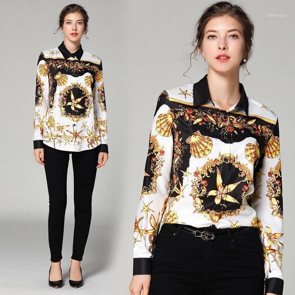 fashion designer gorgeous print luxury runway blouses shirt new spring autumn women long sleeve shirt camisas 1, White
fashion designer gorgeous print luxury runway blouses shirt new spring autumn women long sleeve shirt camisas 1, White