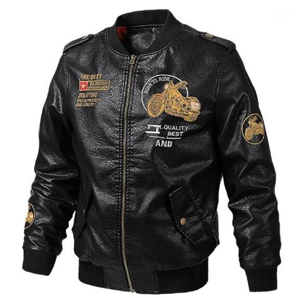 large size 5xl 2019 spring faux leather men motorcycle biker leather jacket coats embroidery bomber pilot jackets1, Black
large size 5xl 2019 spring faux leather men motorcycle biker leather jacket coats embroidery bomber pilot jackets1, Black