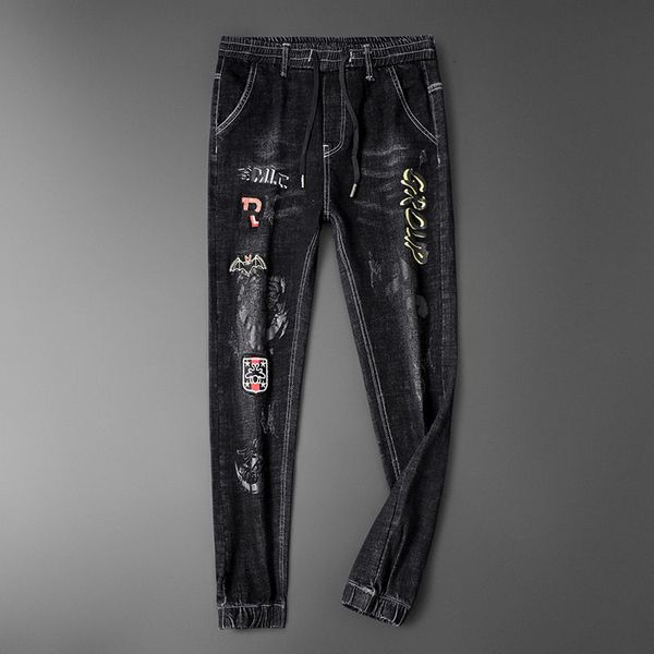 new male impression embroidered lace up pulled cowboys bootcut jeans for men brim stretched tight pants dvu8, Blue
new male impression embroidered lace up pulled cowboys bootcut jeans for men brim stretched tight pants dvu8, Blue