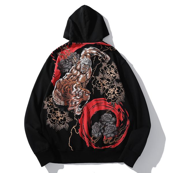 2021 new hip hop hoodie mens streetwear strong man beat tiger embroidery japanese harajuku jacket coat outwear autumn zipper coats duv9, Black;brown
2021 new hip hop hoodie mens streetwear strong man beat tiger embroidery japanese harajuku jacket coat outwear autumn zipper coats duv9, Black;brown