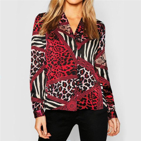 women's blouses & shirts women leopard print v-neck long sleeved chiffon shirt harajuku casual korean fashion clothing plus size, White
women's blouses & shirts women leopard print v-neck long sleeved chiffon shirt harajuku casual korean fashion clothing plus size, White