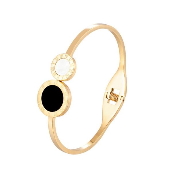 fashion black/white shell roman numerals design stainless steel bangles bracelets for women men vintage bangle jewelry gifts
fashion black/white shell roman numerals design stainless steel bangles bracelets for women men vintage bangle jewelry gifts