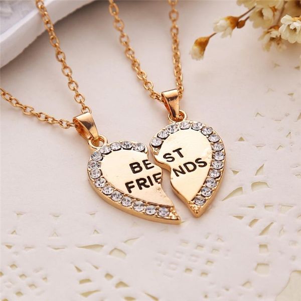 2 pcs bff necklace women crystal heart pendant friend letter necklace fashion couple necklace men friendship jewelry wmtdpr, Black
2 pcs bff necklace women crystal heart pendant friend letter necklace fashion couple necklace men friendship jewelry wmtdpr, Black