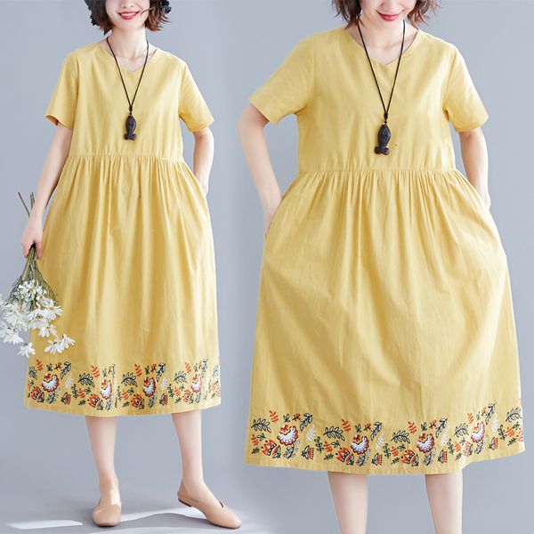 women 2021 will see vintage embroidered yellow ribbon flower plus size lean ocasional blouse fine dress genk, Black;gray
women 2021 will see vintage embroidered yellow ribbon flower plus size lean ocasional blouse fine dress genk, Black;gray