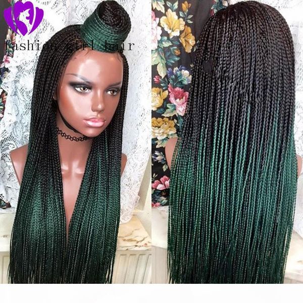 fashion style ombre color green braids lace front wig heat resistant synthetic braided wigs for women party cosplay wig, Black;brown
fashion style ombre color green braids lace front wig heat resistant synthetic braided wigs for women party cosplay wig, Black;brown