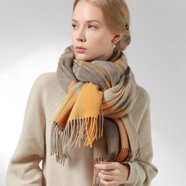 100% female lamb winter mark 2020 to thicken warm shawls and plaid wrappers scarf pashmina scarves wool blanket foulard p9xr, Blue;gray
100% female lamb winter mark 2020 to thicken warm shawls and plaid wrappers scarf pashmina scarves wool blanket foulard p9xr, Blue;gray
