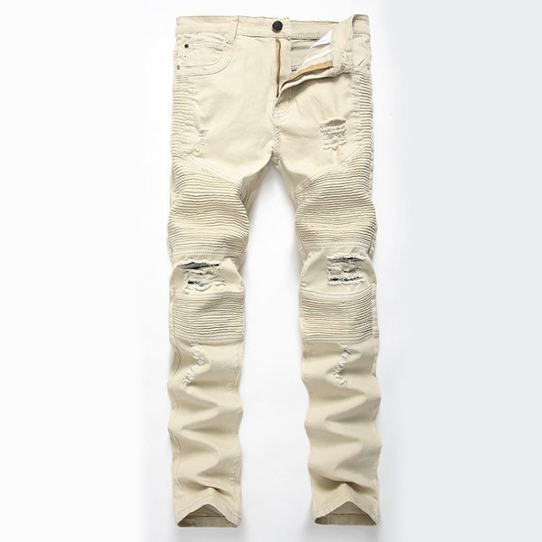 2020 men's street motorcycle pleated ripped jeans youth slim fit stretch feet, Blue
2020 men's street motorcycle pleated ripped jeans youth slim fit stretch feet, Blue