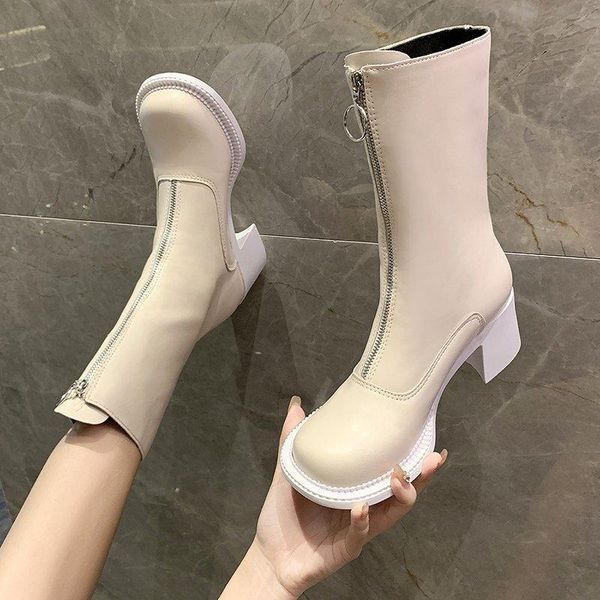 women's mid calf boots autumn shoes boots-women round toe winter footwear luxury designer booties woman 2020 high heels zipper, Black
women's mid calf boots autumn shoes boots-women round toe winter footwear luxury designer booties woman 2020 high heels zipper, Black