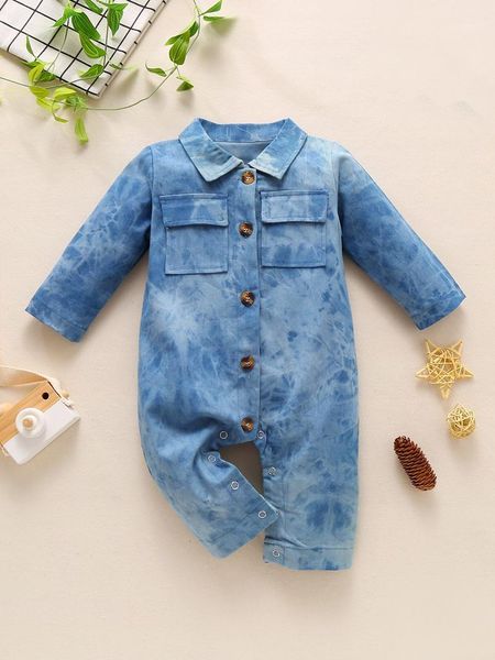 wallarenear 0-24m newborn baby boy girl autumn bodysuit denim lapel long-sleeves button open jumpsuit with pockets1, Blue
wallarenear 0-24m newborn baby boy girl autumn bodysuit denim lapel long-sleeves button open jumpsuit with pockets1, Blue