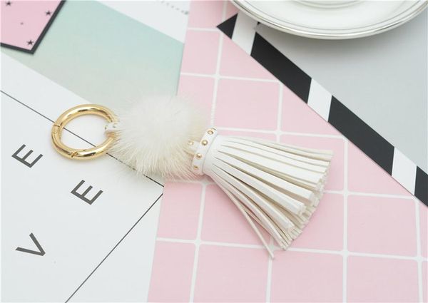 real mink fur ball key chain with pu leather tassels for women bag key ring holder jewelry pendant neh812 h sqcltj
real mink fur ball key chain with pu leather tassels for women bag key ring holder jewelry pendant neh812 h sqcltj