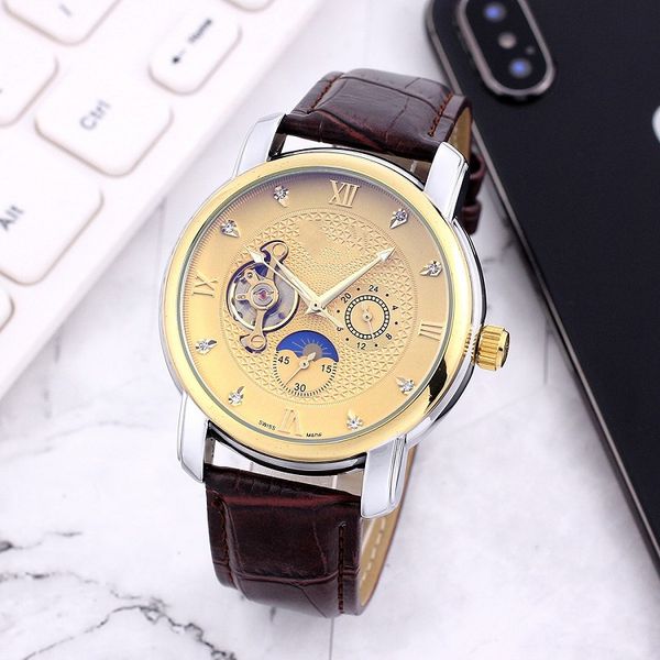 large flywheel five stitches automatic mechanical watch fashion watches mens sport wristwatches leather belt orologio di lusso, Slivery;brown
large flywheel five stitches automatic mechanical watch fashion watches mens sport wristwatches leather belt orologio di lusso, Slivery;brown