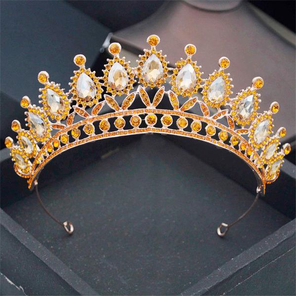 luxury queen headdress yellow crystal tiaras and crowns bridal headbands girls birthday party wedding hair jewelry accessories, Golden;silver
luxury queen headdress yellow crystal tiaras and crowns bridal headbands girls birthday party wedding hair jewelry accessories, Golden;silver
