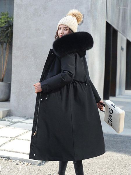 winter jacket for women parkas plus size x-long korean pleated punk style sustans warm down cotton coat elegant big fur collar1, Black
winter jacket for women parkas plus size x-long korean pleated punk style sustans warm down cotton coat elegant big fur collar1, Black