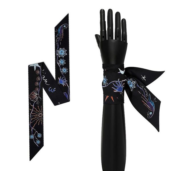 2020 new style letter small print womens silk scarf female tie women headband handle bag ribbon fashion long scarves hair band, Blue;gray
2020 new style letter small print womens silk scarf female tie women headband handle bag ribbon fashion long scarves hair band, Blue;gray
