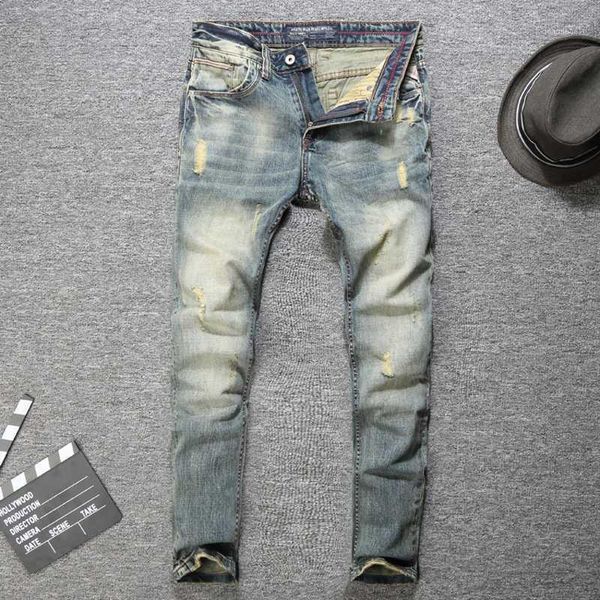 vintage famous design new style men jeans fshion hole straight jeans light blue color casual pants midweig brans men1
vintage famous design new style men jeans fshion hole straight jeans light blue color casual pants midweig brans men1