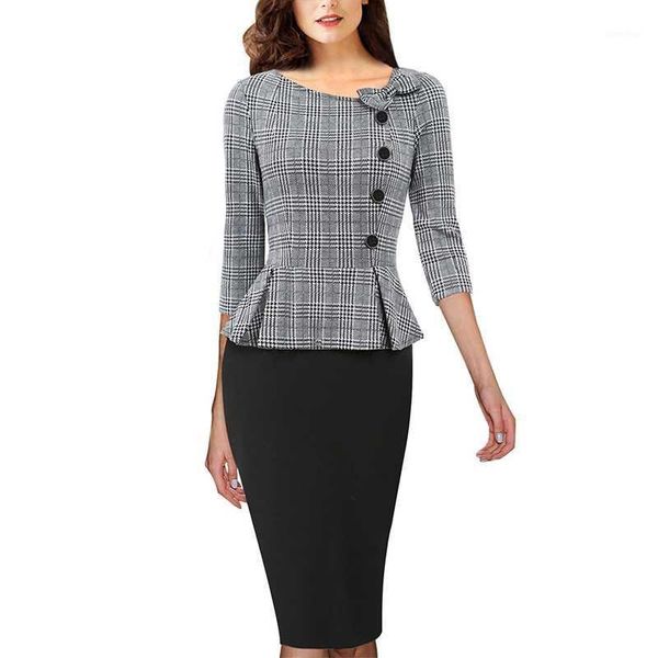 vfemage womens elegant asymmetric bow neck buttons peplum patchwork work business office party bodycon pencil sheath dress 2151, Black;gray
vfemage womens elegant asymmetric bow neck buttons peplum patchwork work business office party bodycon pencil sheath dress 2151, Black;gray