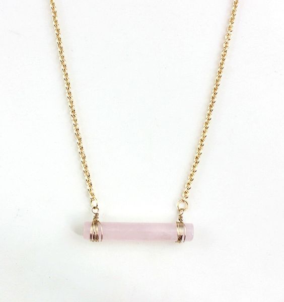 exquisite handmade pink crystal stick bar necklaces polishing metal druzy natural stone rose quartz collar necklace, Silver
exquisite handmade pink crystal stick bar necklaces polishing metal druzy natural stone rose quartz collar necklace, Silver