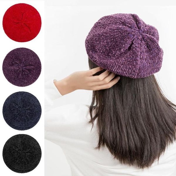 women french beret hat fashion crochet knit soft warm solid color beanie hat for winter autumn spring 56-58cm1, Blue;gray
women french beret hat fashion crochet knit soft warm solid color beanie hat for winter autumn spring 56-58cm1, Blue;gray