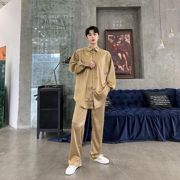 men satin style thin casual 2 sets (shirt+pant) male women vintage fashion streetwear hip hip long sleeve shirts harem pants1, Gray
men satin style thin casual 2 sets (shirt+pant) male women vintage fashion streetwear hip hip long sleeve shirts harem pants1, Gray