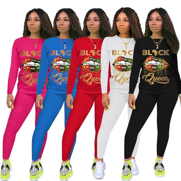 black letters women tracksuit lips printing hoodie pants two piece outfits fashion ladies sweater trousers sportswear clothes e121807, White
black letters women tracksuit lips printing hoodie pants two piece outfits fashion ladies sweater trousers sportswear clothes e121807, White
